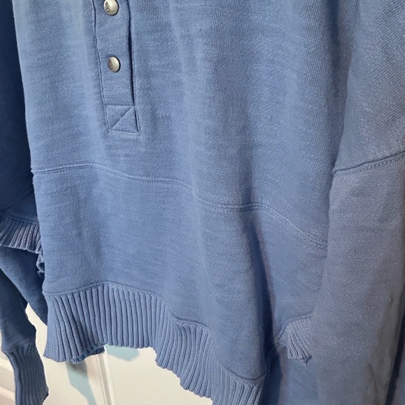 FREE PEOPLE FP Movement Solid Honey Dove Hoodie Pullover Size Medium Blue - Picture 4 of 5